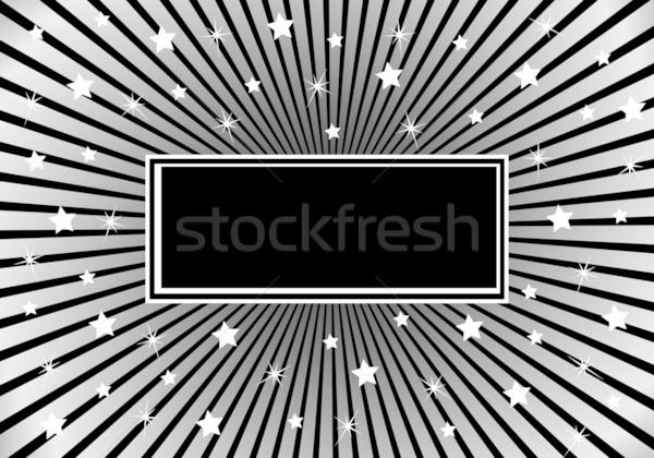 Abstract Background Black and Silver with White Stars Stock photo © toots