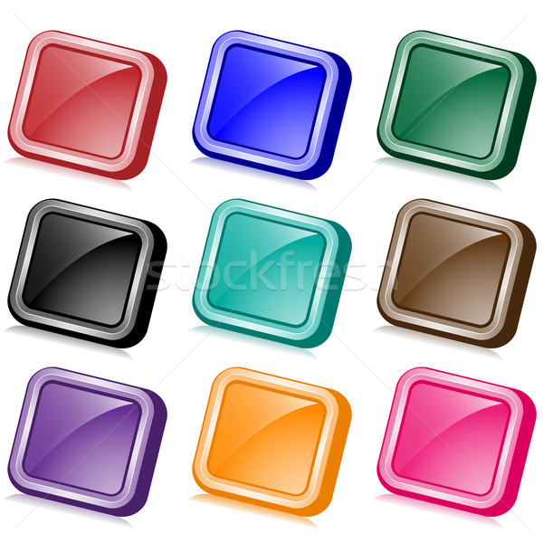 Square web buttons angled Stock photo © toots