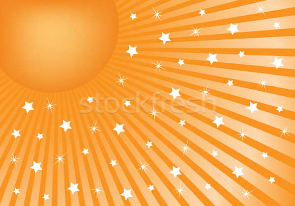 Abstract Background Orange with White Stars Stock photo © toots