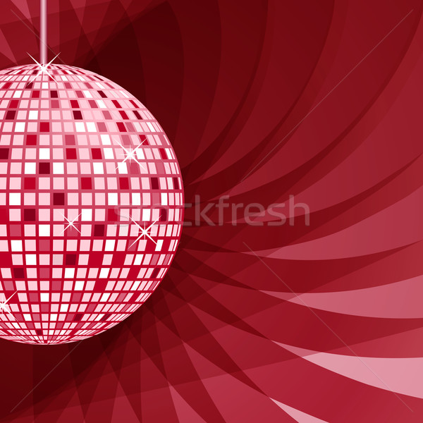 Discoball vermelho abstrato rosa conjunto elegante Foto stock © toots