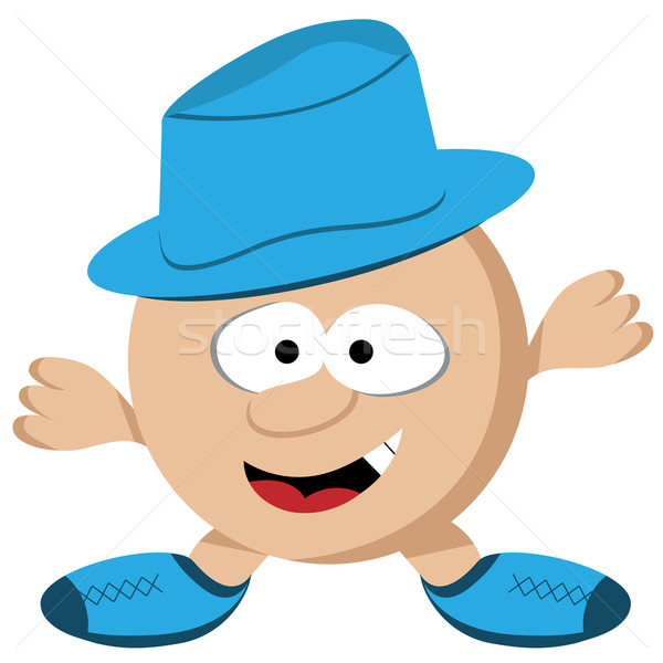 Guy chapeau cartoon court jambes [[stock_photo]] © toots