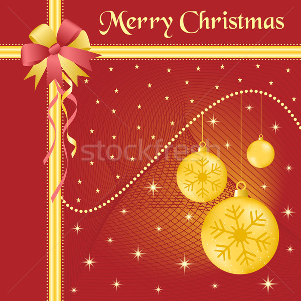 Ouro arco natal vermelho Foto stock © toots