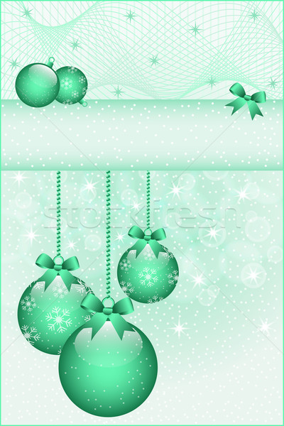 Vert Noël arcs décoré flocons de neige [[stock_photo]] © toots