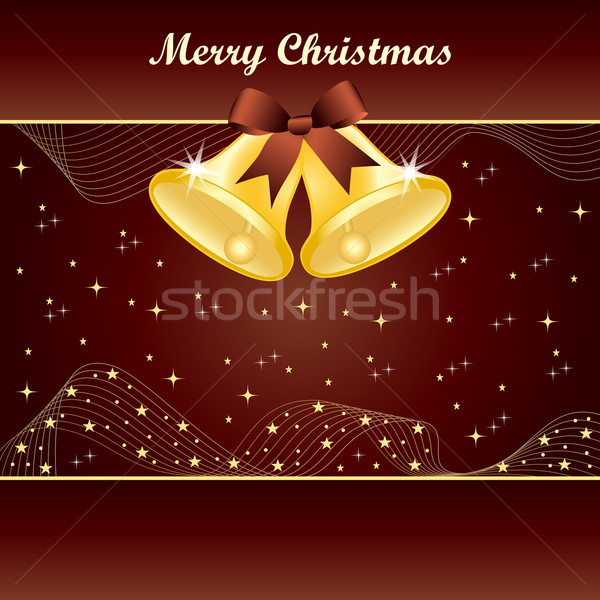 Ouro natal marrom bastante arco amarelo Foto stock © toots