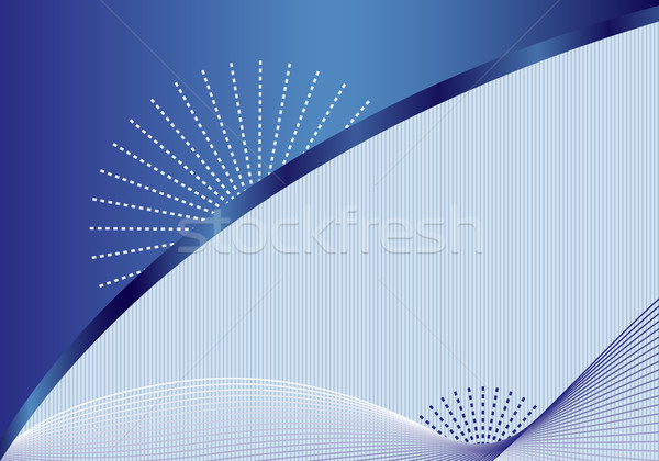 Abstrato azul decorativo elegante ondulado linhas Foto stock © toots