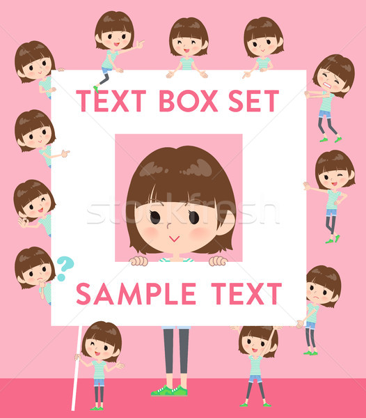 小さな ボックス セット 女性 メッセージ ストックフォト © toyotoyo