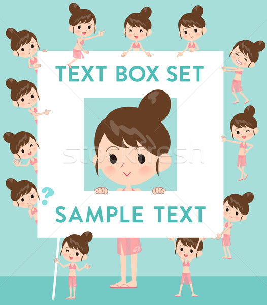 mom Swimwear style_text box Stock photo © toyotoyo