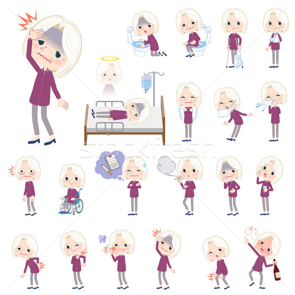Purple рубашку старые женщины набор различный Сток-фото © toyotoyo
