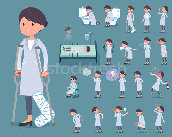 Typu biały płaszcz lekarza kobiet narkotyków Zdjęcia stock © toyotoyo