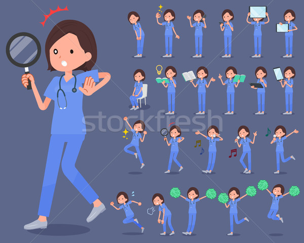 Typ chirurgisch Betrieb blau tragen Internet Stock foto © toyotoyo