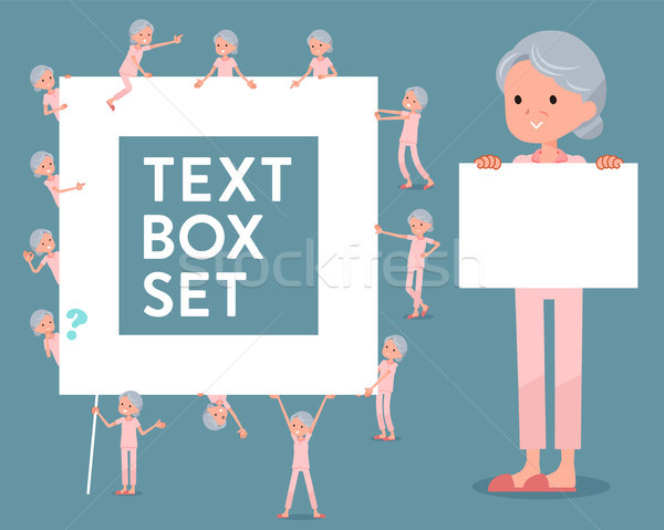 flat type patient grandmother_text box Stock photo © toyotoyo