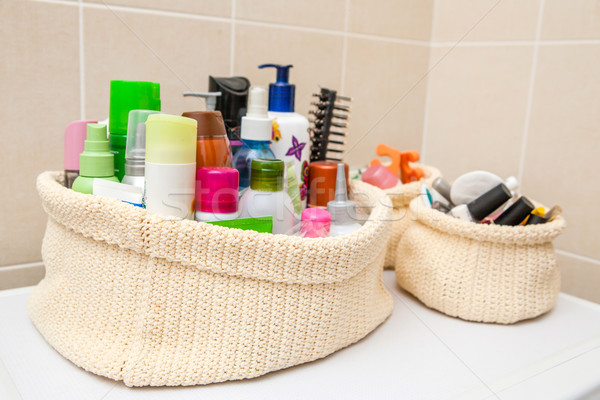 two make up bag with cosmetics and brushes Stock photo © traza