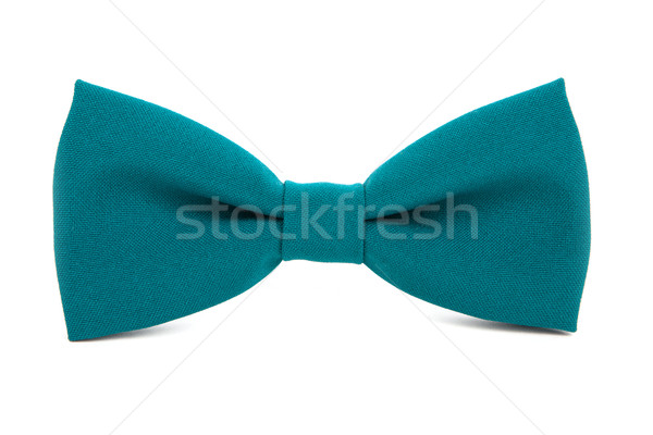 Stock photo: Green bow tie accessory for respectable people on an isolated wh