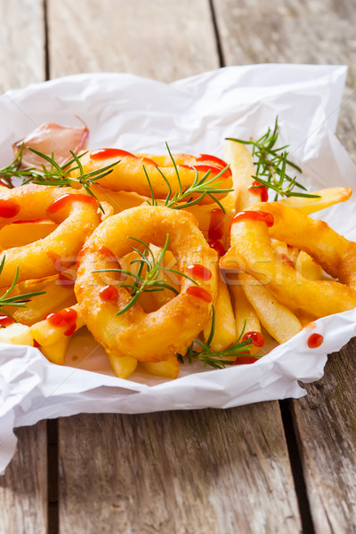Stock photo: Deep fried calamari