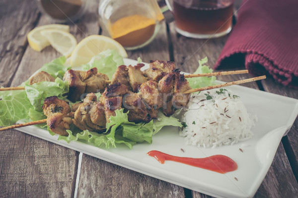 Chicken kebab Stock photo © trexec