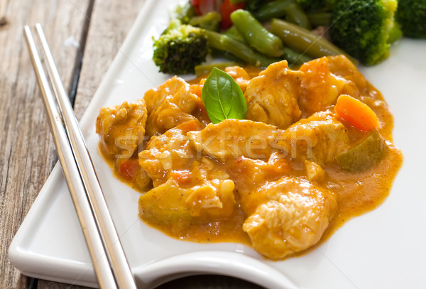 Stock photo: chicken and vegetables
