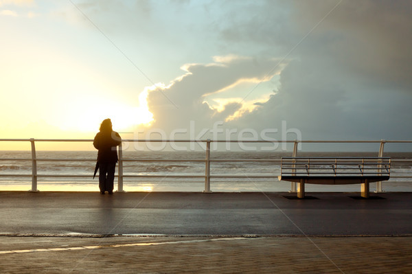 Seaside person Stock photo © trgowanlock