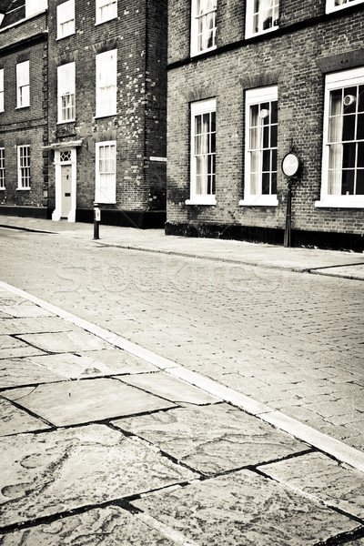 Strada english città in bianco e nero strada muro Foto d'archivio © trgowanlock