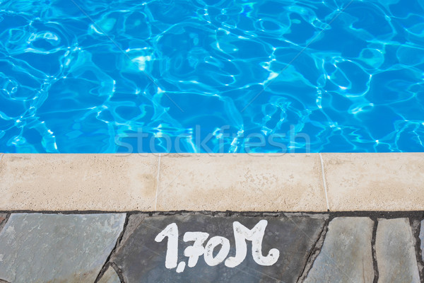 Schwimmbad Bekanntmachung Rand Wasser Gesundheit Pool Stock foto © trgowanlock