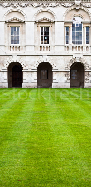 Cambridge kolej çim klasik mimari Stok fotoğraf © trgowanlock