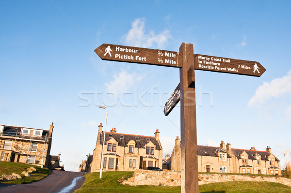 Burghead signpost Stock photo © trgowanlock