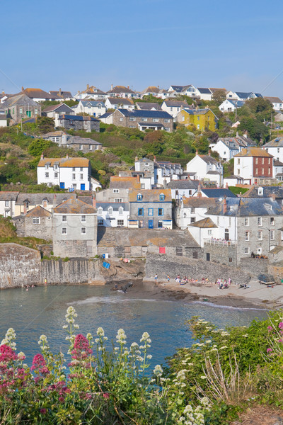 Widoku portu cornwall plaży wody krajobraz Zdjęcia stock © trgowanlock