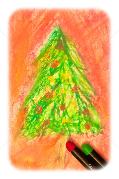 Christmas drawing Stock photo © trgowanlock
