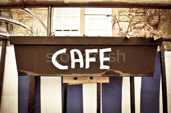 Cafe sign Stock photo © trgowanlock