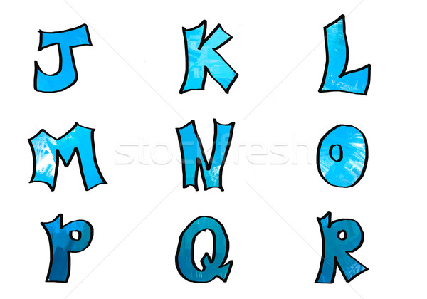 Alfabeto lettere isolato bianco digitale colori Foto d'archivio © trgowanlock