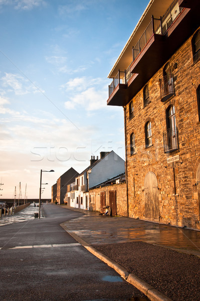 Porto edifici Scozia inverno casa costruzione Foto d'archivio © trgowanlock