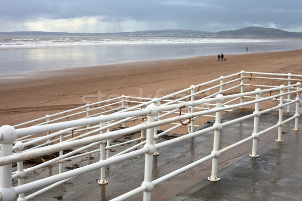 Plage vue pays de galles hiver ville [[stock_photo]] © trgowanlock