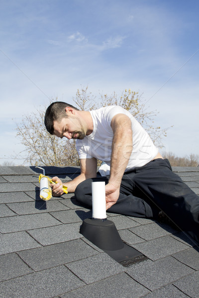 屋根 修復 周りに ベント ストックフォト © Trigem4