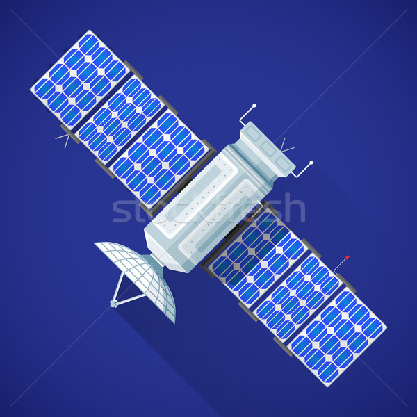 Kleurrijk ruimte satelliet uitzending antenne illustratie Stockfoto © TRIKONA