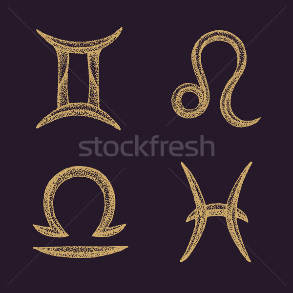 hand drawn zodiac signs set
 Stock photo © TRIKONA