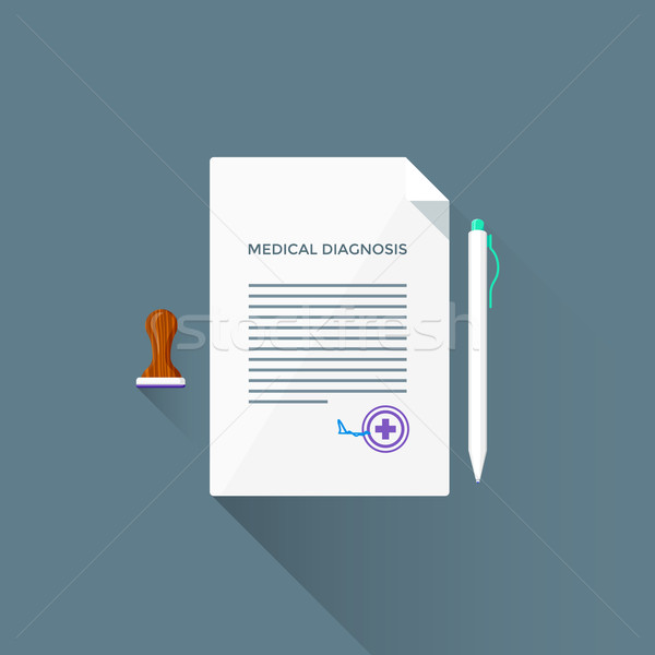 Wektora medycznych diagnoza ilustracja ikona kolorowy Zdjęcia stock © TRIKONA