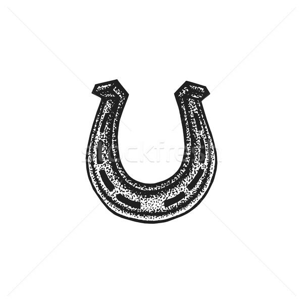 向量 手工繪製 馬蹄鐵 插圖 黑色 工作 商業照片 © TRIKONA