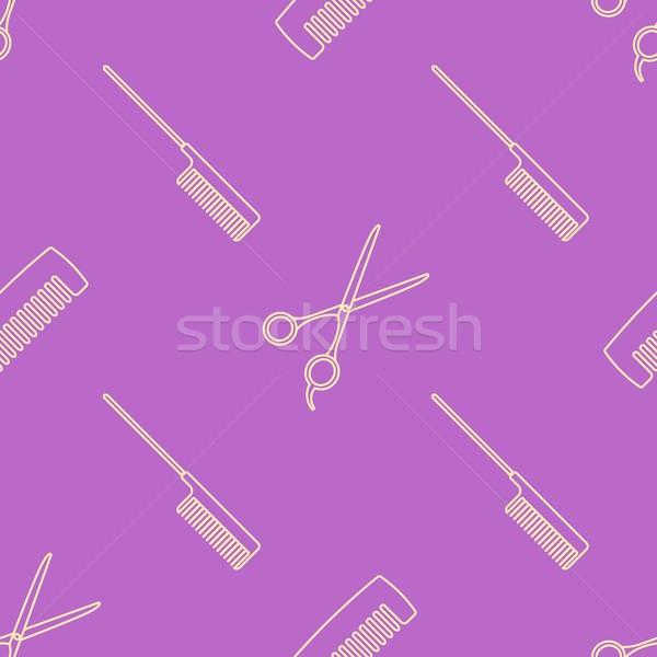 Salon de coiffure outils vecteur lumière [[stock_photo]] © TRIKONA
