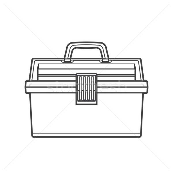 outline fishing tackle box illustration
 Stock photo © TRIKONA