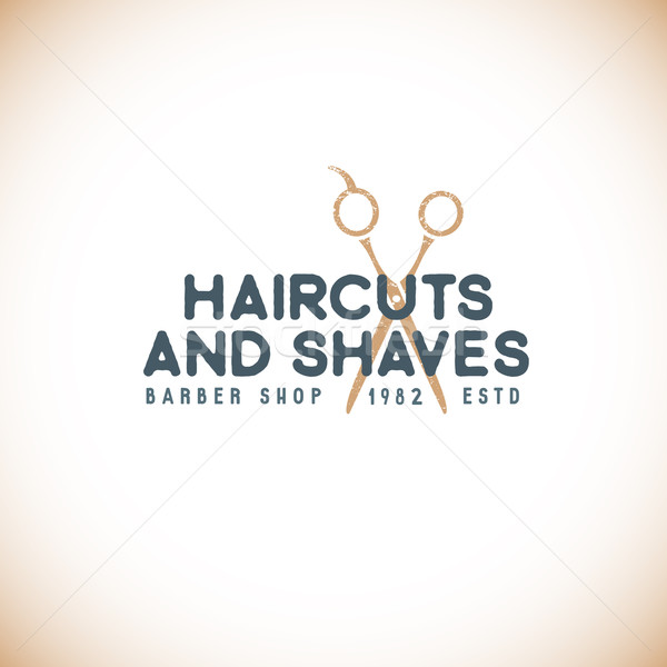 Color barbero tienda signo plantilla vector Foto stock © TRIKONA