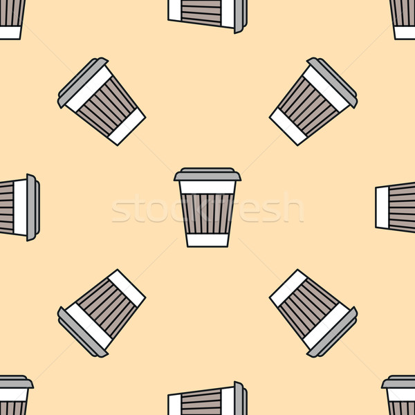 coffee paper cup colored seamless pattern
 Stock photo © TRIKONA