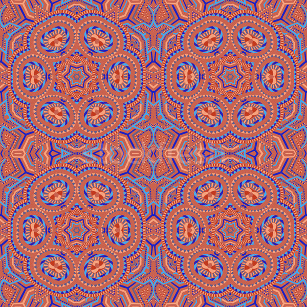 рисованной психоделический шаблон вектора оранжевый Сток-фото © TRIKONA