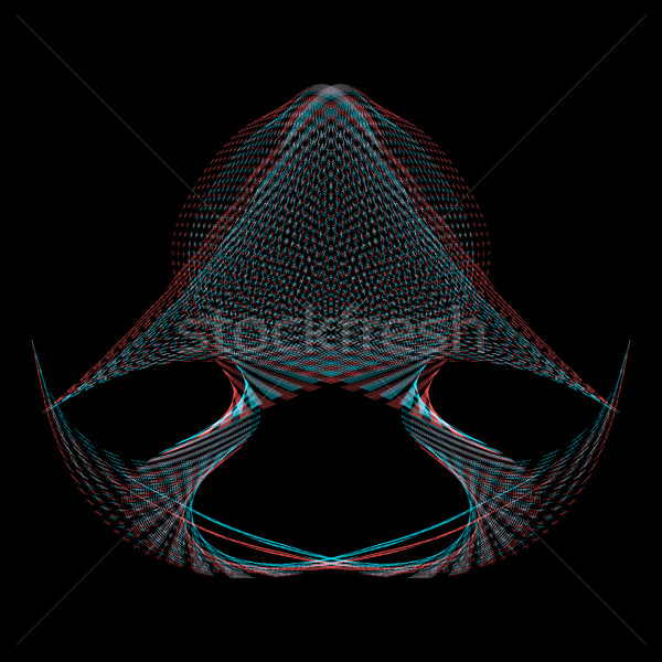 Felület forma vektor hullámok fekete dekoráció Stock fotó © TRIKONA
