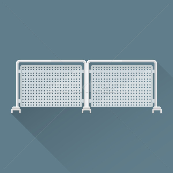vector flat metal event fence illustration icon Stock photo © TRIKONA
