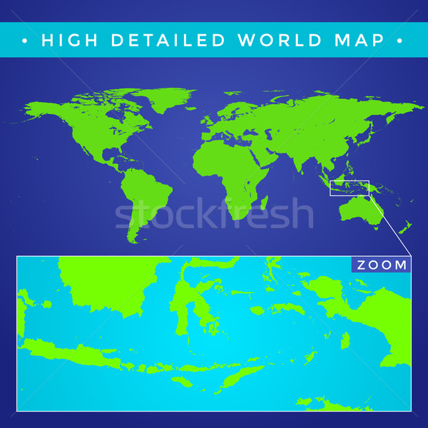vector high detailed world map
 Stock photo © TRIKONA
