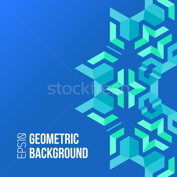 blue green asymmetric abstract geometric background
 Stock photo © TRIKONA