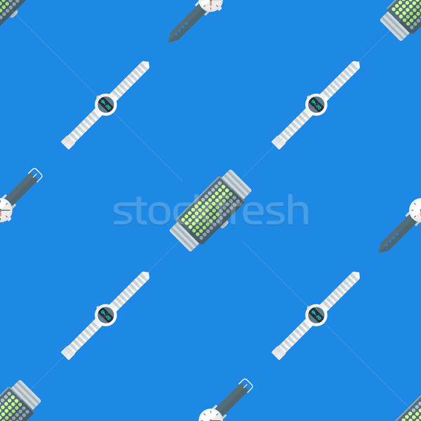 vector clock watches seamless pattern
 Stock photo © TRIKONA