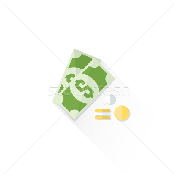 color cash money dollar sign icon illustration
 Stock photo © TRIKONA