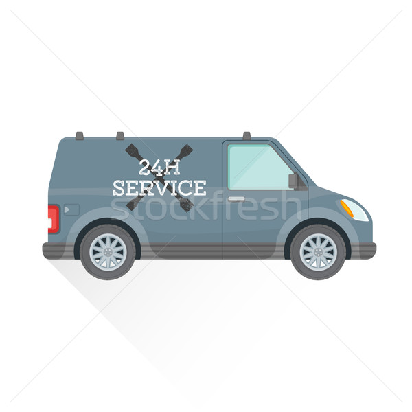 emergency repair service car illustration
 Stock photo © TRIKONA