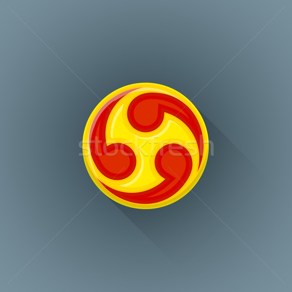 Vektor Japán család címer illusztráció ikon Stock fotó © TRIKONA
