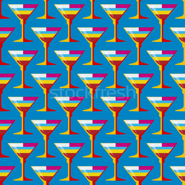 Pop art cocktail glas vector gekleurd Stockfoto © TRIKONA